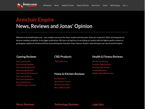 Screenshot of a quality blog in the health food niche
