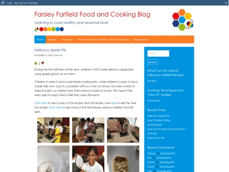 Screenshot of a quality blog in the street food niche