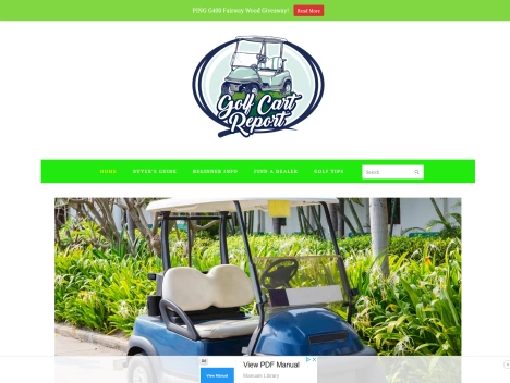 Screenshot of a quality blog in the golf putters niche