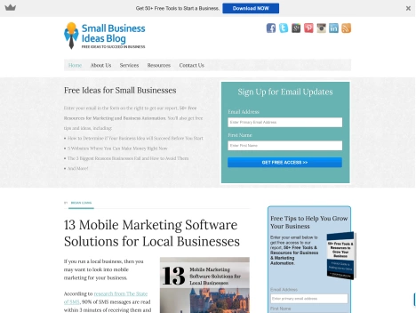 Screenshot of a quality blog in the digital marketing niche