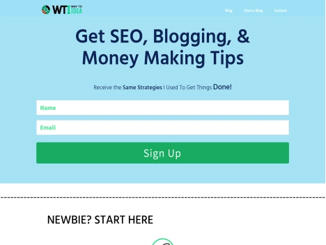 Screenshot of a quality blog in the online earn niche