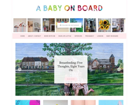 Screenshot of a quality blog in the baby development niche