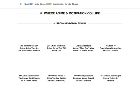 Screenshot of a quality blog in the inspirational quotes niche