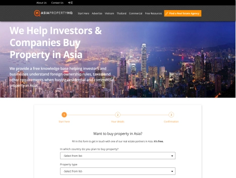 Screenshot of a quality blog in the worldwide property niche