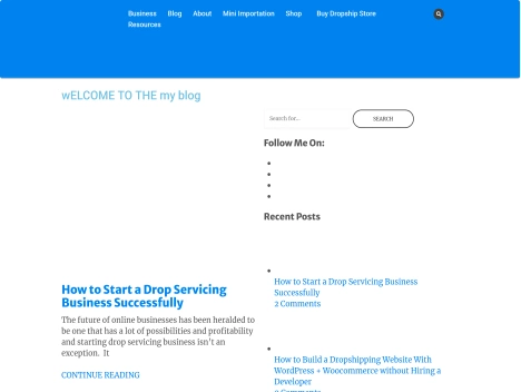 Screenshot of a quality blog in the shopify dropshipping niche