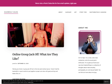 Screenshot of a quality blog in the beta males niche