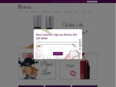 Screenshot of a quality blog in the cosmetics niche