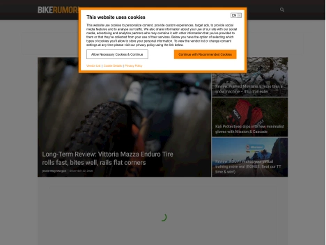 Screenshot of a quality blog in the hiking gear niche