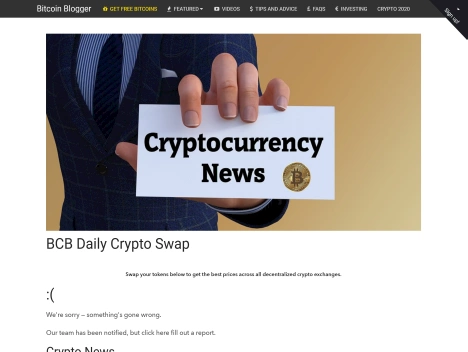Screenshot of a quality blog in the crypto currency niche