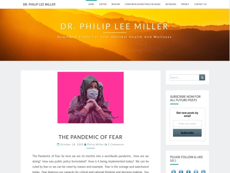 Screenshot of a quality blog in the vitamin e niche