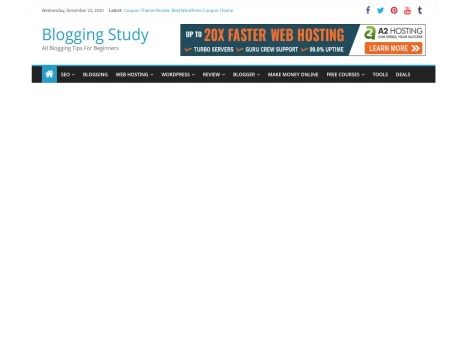 Screenshot of a quality blog in the php niche