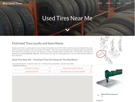 Screenshot of a quality blog in the auto repair niche