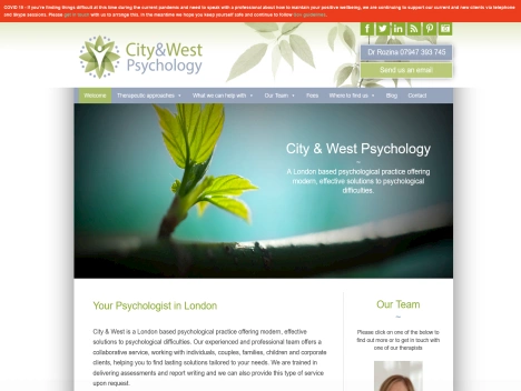 Screenshot of a quality blog in the psychology niche