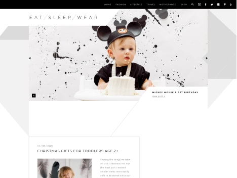 Screenshot of a quality blog in the baby shower niche
