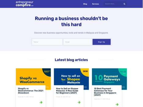 Screenshot of a quality blog in the shopify dropshipping niche