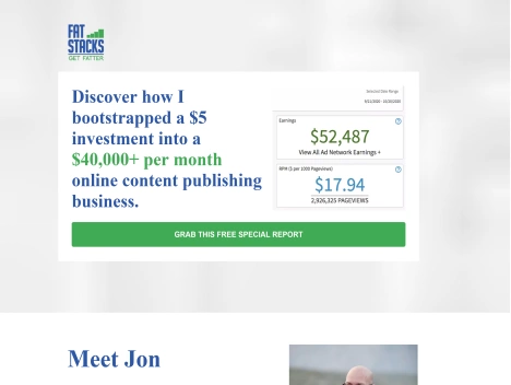 Screenshot of a quality blog in the online income niche