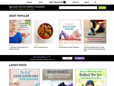 Screenshot of a quality blog in the belly fat niche
