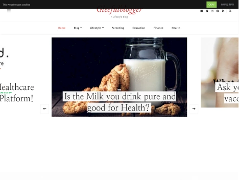 Screenshot of a quality blog in the indian cooking niche