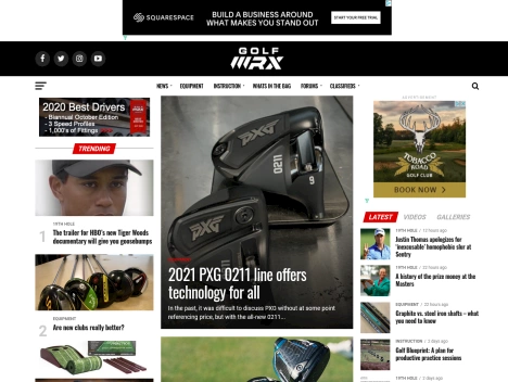 Screenshot of a quality blog in the golf putters niche