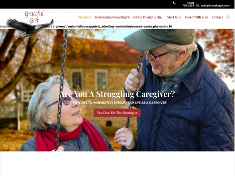 Screenshot of a quality blog in the caregivers niche