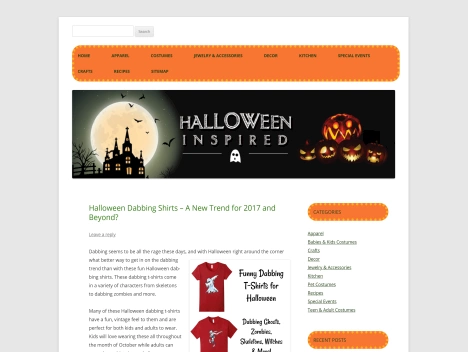Screenshot of a quality blog in the t shirts niche