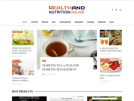Screenshot of a quality blog in the diabetes remedies niche