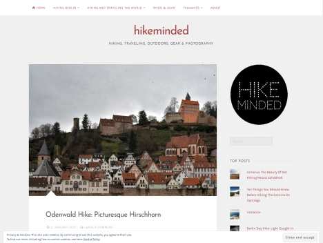 Screenshot of a quality blog in the landscape photography niche