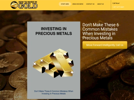 Screenshot of a quality blog in the precious metals niche