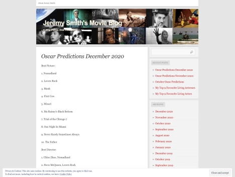 Screenshot of a quality blog in the tallest actors niche