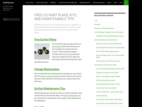 Screenshot of a quality blog in the cnc kit niche