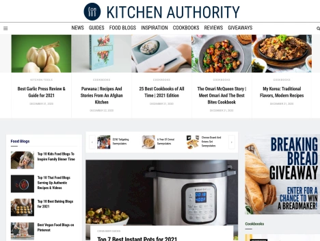 Screenshot of a quality blog in the waffle makers niche
