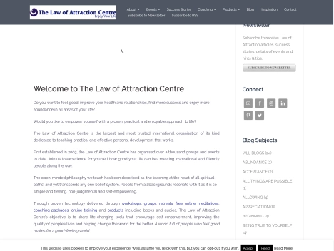 Screenshot of a quality blog in the law firms niche
