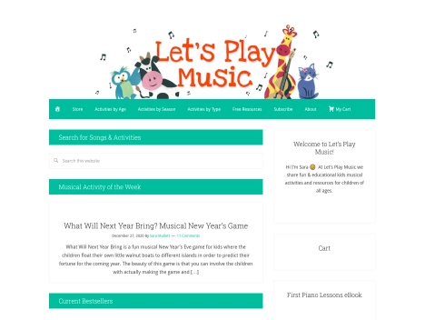 Screenshot of a quality blog in the musical instruments niche