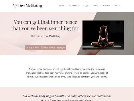 Screenshot of a quality blog in the holistic health niche