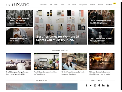 Screenshot of a quality blog in the whisky niche