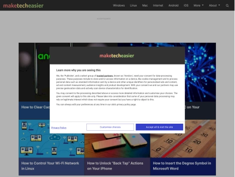 Screenshot of a quality blog in the lead generation niche