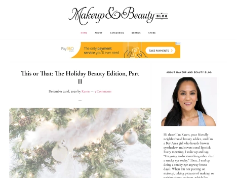 Screenshot of a quality blog in the beauty care niche