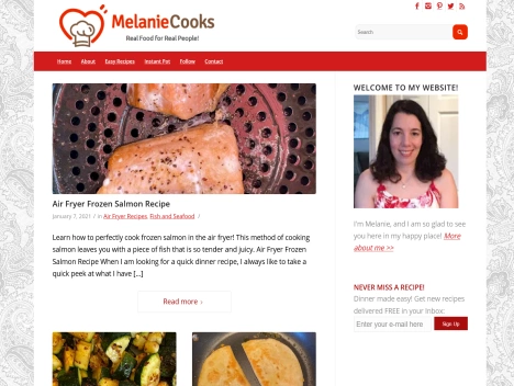 Screenshot of a quality blog in the keto pancakes niche