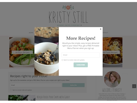 Screenshot of a quality blog in the air fryer niche