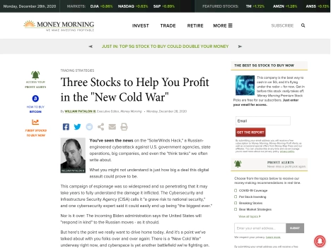 Screenshot of a quality blog in the stock trading niche