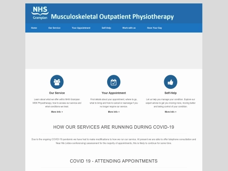 Screenshot of a quality blog in the physiotherapy niche