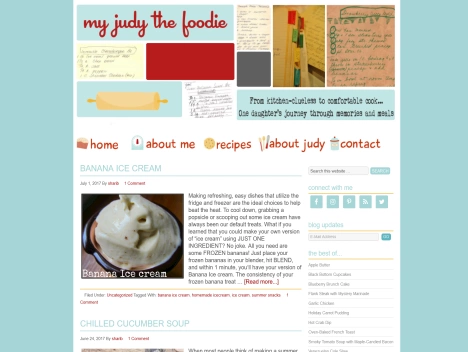 Screenshot of a quality blog in the cupcakes niche