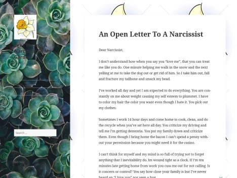Screenshot of a quality blog in the sex abuse niche