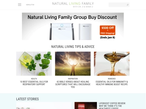 Screenshot of a quality blog in the olive oil niche
