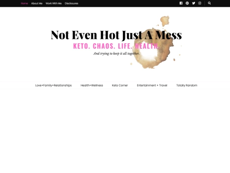 Screenshot of a quality blog in the hot canapes niche