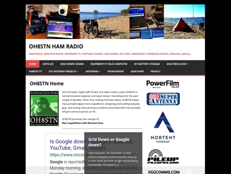 Screenshot of a quality blog in the solar energy niche