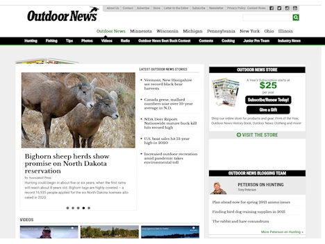 Screenshot of a quality blog in the wildlife conservation niche