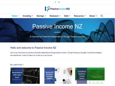 Screenshot of a quality blog in the passive income niche
