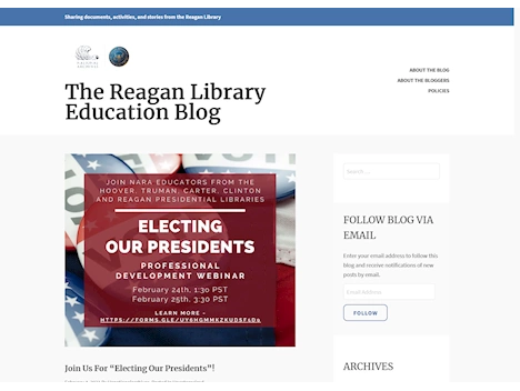 Screenshot of a quality blog in the presidential elections niche