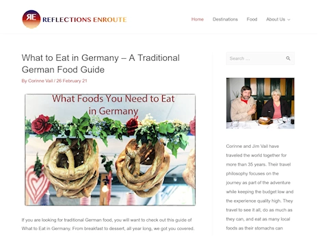 Screenshot of a quality blog in the german shepherd niche